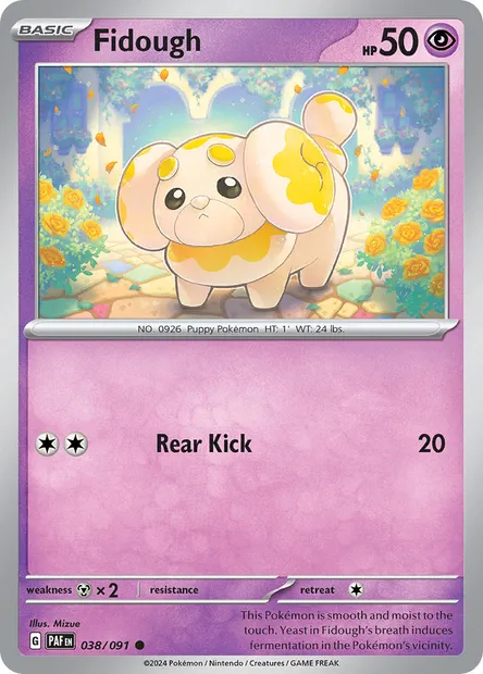 Fidough, Pokémon card PAF 038 — Paldean Fates set