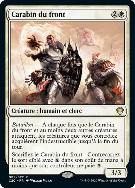 Carabin du front, carte Magic C20 89 — extension Commander 2020