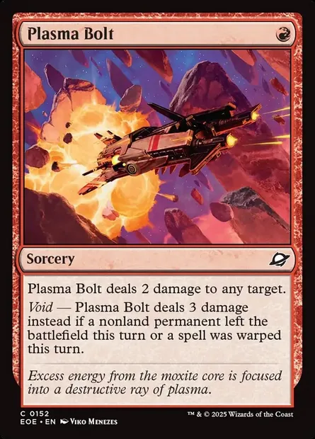 Plasma Bolt, Magic card EOE 152 — Edge of Eternities set