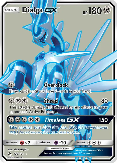 Dialga GX, Pokémon card FLI 125 — Forbidden Light set