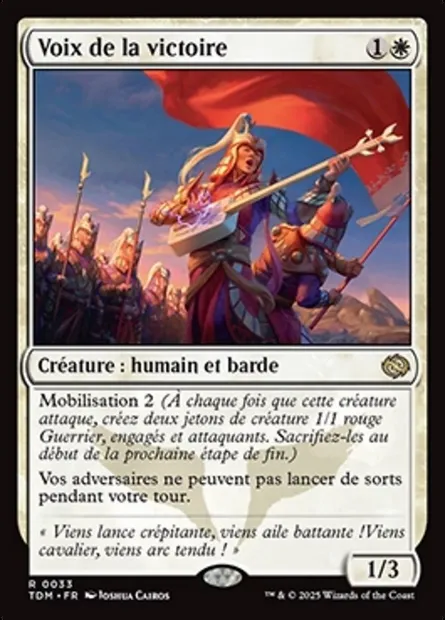 Voix de la victoire, carte Magic TDM 33 — extension Tarkir: Dragonstorm
