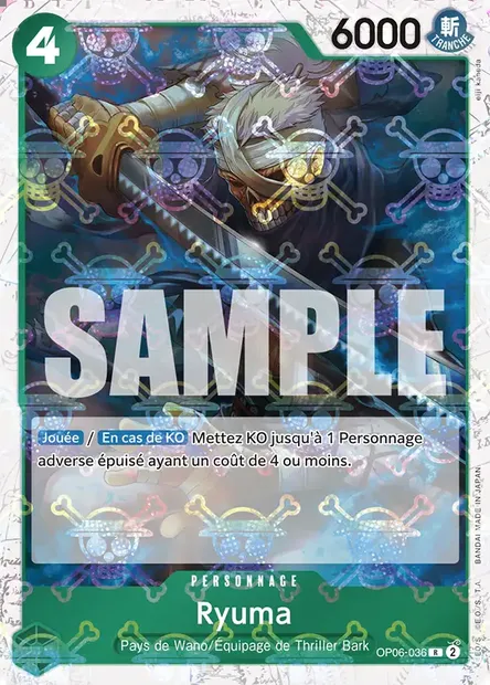 Ryuma, carte One Piece OP06-036 — extension ONE PIECE CARD THE BEST