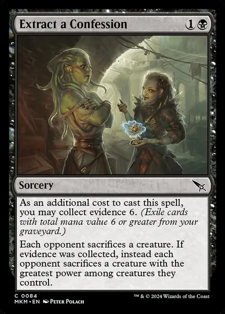 Extract a Confession, Magic card MKM 84 — Murders at Karlov Manor set