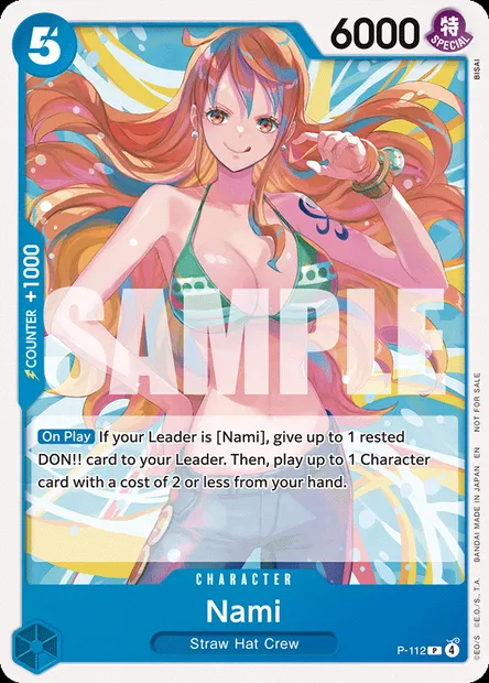 Nami, One Piece card P-112 — Promotion card set