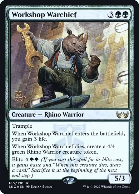 Workshop Warchief, Magic card PSNC 165s — Streets of New Capenna Promos set