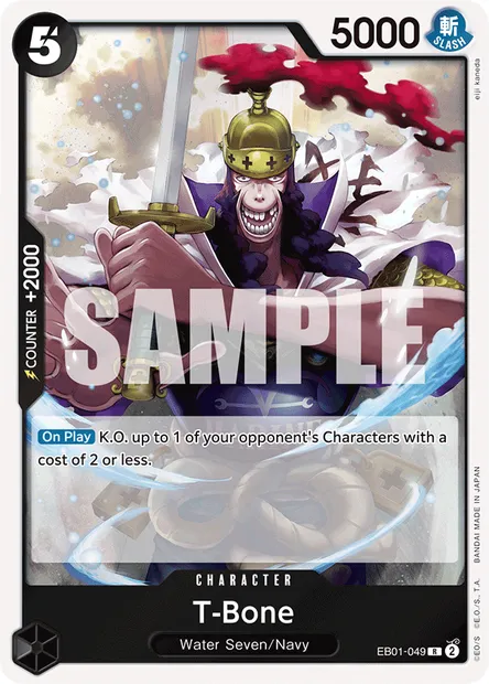T-Bone, One Piece card EB01-049 — MEMORIAL COLLECTION set
