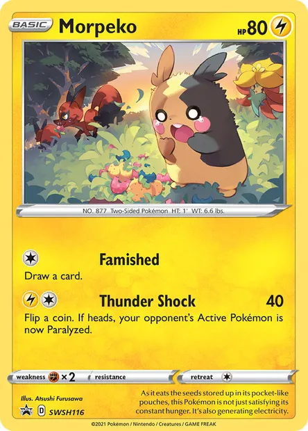 Morpeko, Pokémon card SWSH 116 — SWSH Black Star Promos set