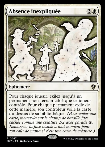 Absence inexpliquée, carte Magic MKC 17 — extension Murders at Karlov Manor Commander