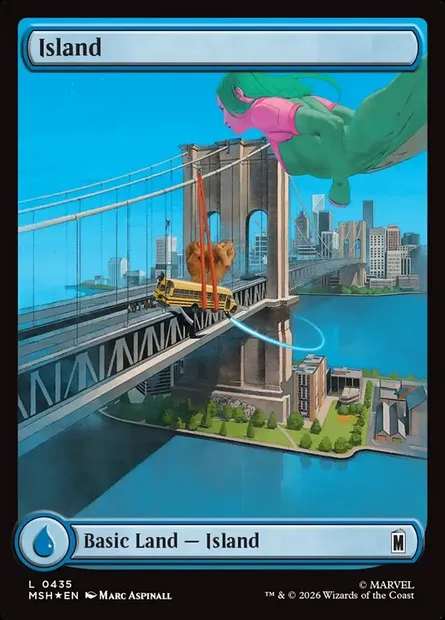 Île, carte Magic MSH 435 — extension Marvel Super Heroes