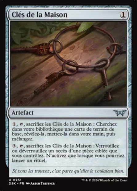 Clés de la Maison, carte Magic DSK 251 — extension Duskmourn: House of Horror