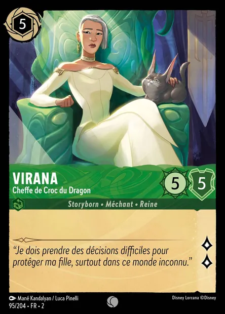 Virana - Cheffe de Croc du Dragon, carte Disney Lorcana CH2-095 — extension L'Ascension des Floodborn
