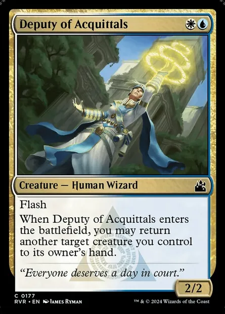 Deputy of Acquittals, Magic card RVR 177 — Ravnica Remastered set
