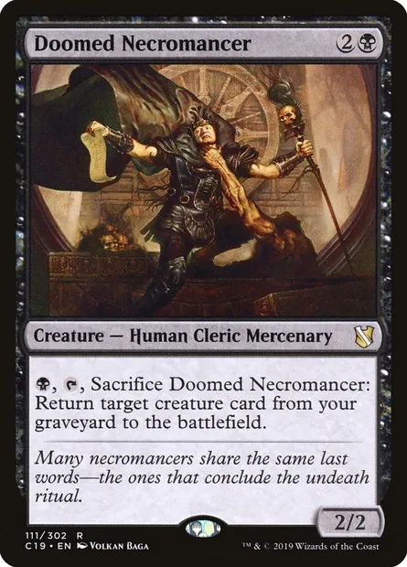 Doomed Necromancer, Magic card C19 111 — Commander 2019 set