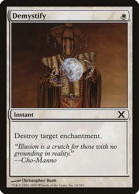 Demystify, Magic card 10E 14 — Tenth Edition set