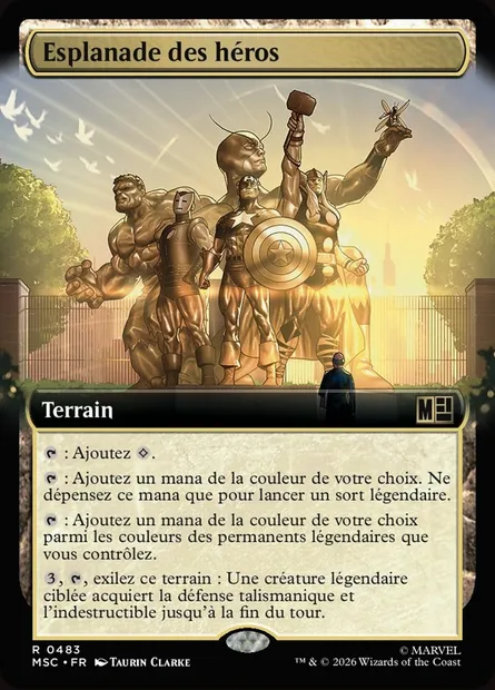 Esplanade des héros, carte Magic MSC 483 — extension Marvel Super Heroes Commander