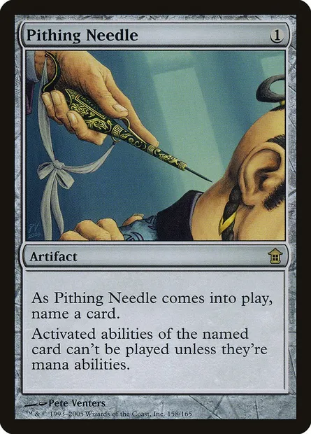 Pithing Needle, Magic card SOK 158 — Saviors of Kamigawa set