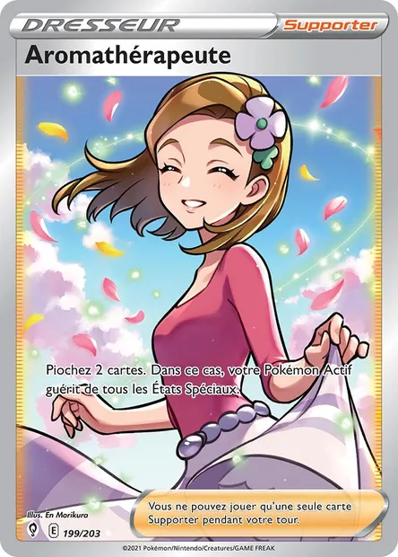 Aromathérapeute, carte Pokémon EVS 199 — extension Évolution Céleste