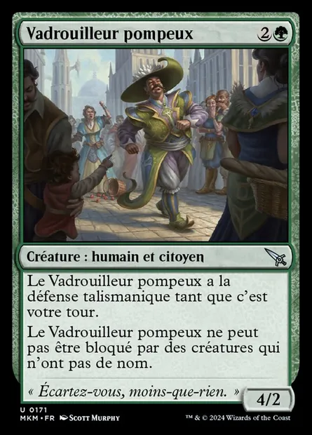Vadrouilleur pompeux, carte Magic MKM 171 — extension Murders at Karlov Manor