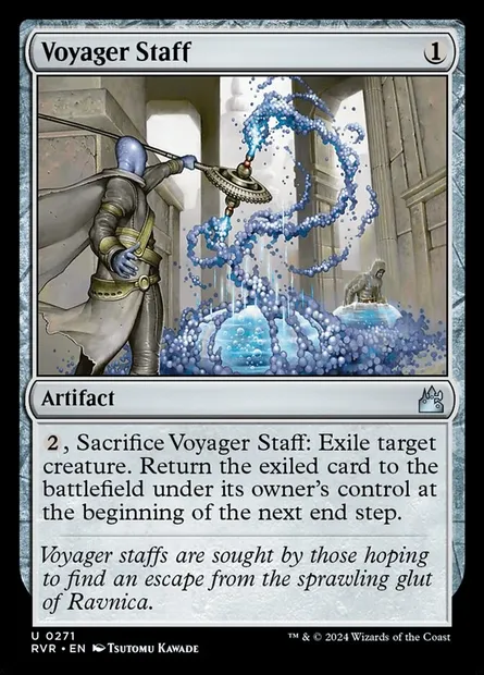 Voyager Staff, Magic card RVR 271 — Ravnica Remastered set