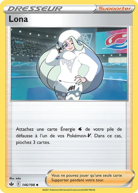 Lona, carte Pokémon CRE 146 — extension Règne de Glace