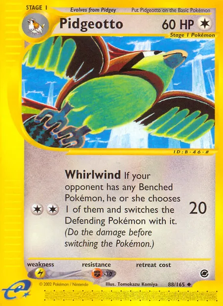 Pidgeotto, Pokémon card EX 88 — Expedition Base Set set