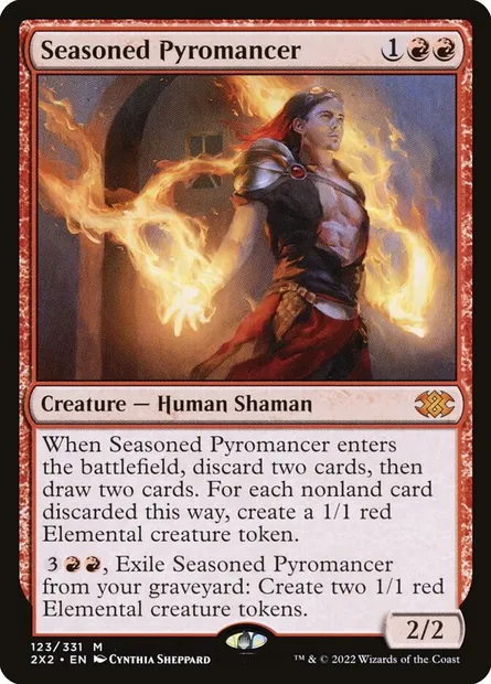 Seasoned Pyromancer, Magic card 2X2 123 — Double Masters 2022 set