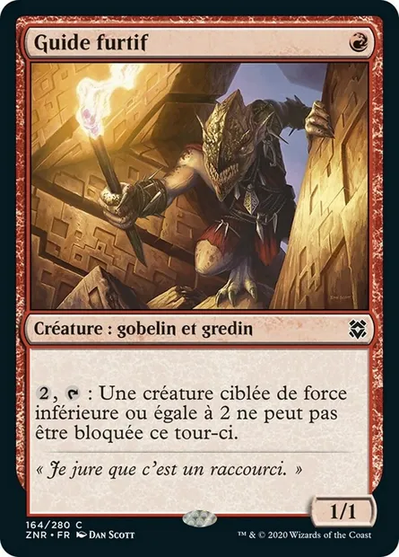 Guide furtif, carte Magic ZNR 164 — extension Renaissance de Zendikar