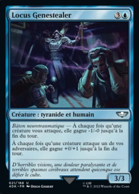 Locus Genestealer, carte Magic 40K 21 — extension Warhammer 40,000 Commander