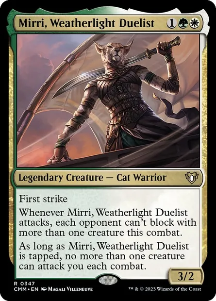 Mirri, duelliste de l'Aquilon, carte Magic CMM 347 — extension Commander Masters