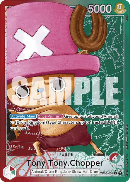 Tony Tony.Chopper, One Piece card OP08-001 — TWO LEGENDS set