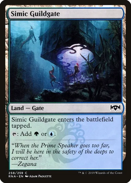 Simic Guildgate, Magic card RNA 258 — Ravnica Allegiance set