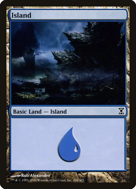 Island, Magic card TSP 286 — Time Spiral set