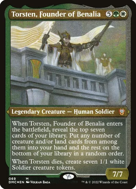 Torsten, Founder of Benalia, Magic card DMC 69 — Dominaria United Commander set