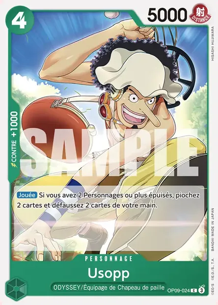 Usopp, carte One Piece OP09-024 — extension LES NOUVEAUX EMPEREURS