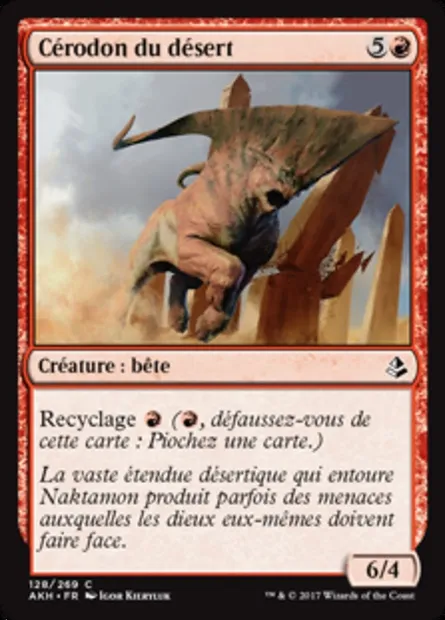 Cérodon du désert, carte Magic AKH 128 — extension Amonkhet