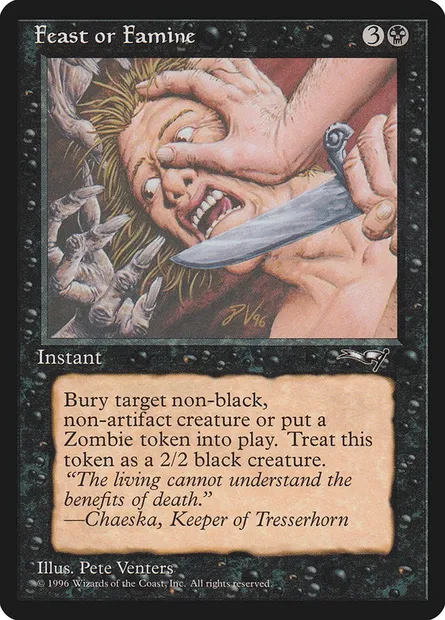 Feast or Famine, Magic card ALL 49b — Alliances set