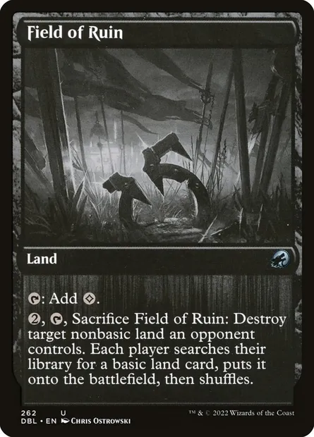 Champ de ruine, carte Magic DBL 262 — extension Innistrad : Double Programme