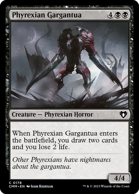 Phyrexian Gargantua, Magic card CMM 178 — Commander Masters set