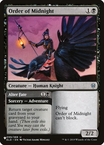 Order of Midnight // Alter Fate, Magic card PLST ELD-99 — The List set