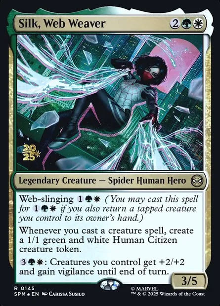 Silk, Web Weaver, Magic card PSPM 145s — Marvel's Spider-Man Promos set