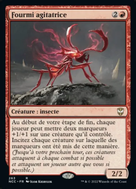 Fourmi agitatrice, carte Magic NCC 263 — extension New Capenna Commander