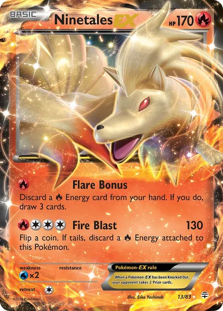 Ninetales EX, Pokémon card GEN 13 — Generations set