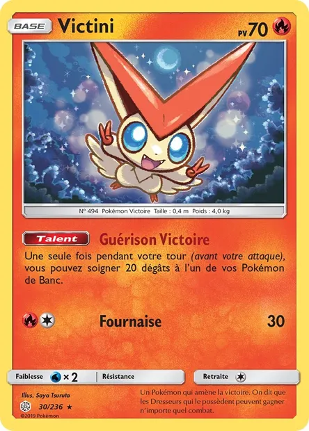 Victini, carte Pokémon CEC 30 — extension Éclipse Cosmique