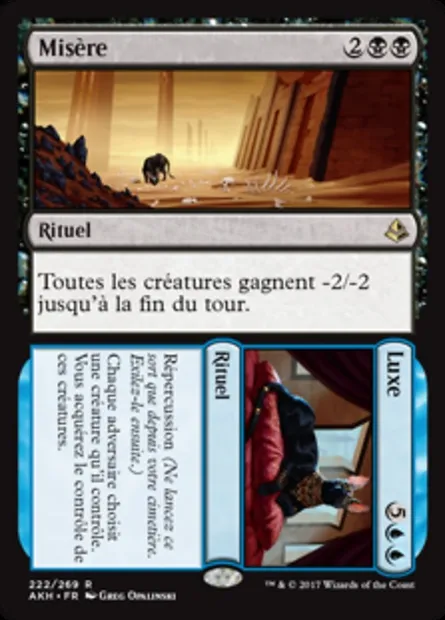 Misère // Luxe, carte Magic AKH 222 — extension Amonkhet