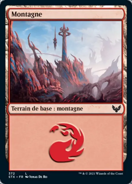 Montagne, carte Magic STX 372 — extension Strixhaven: l'Académie des Mages