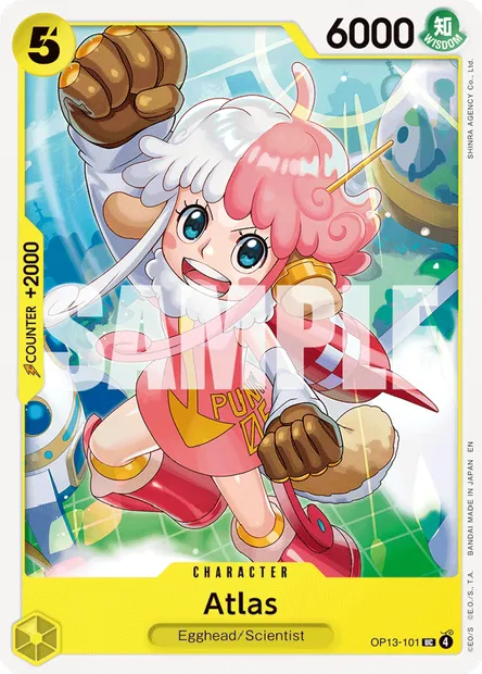 Atlas, One Piece card OP13-101 — CARRYING ON HIS WILL set
