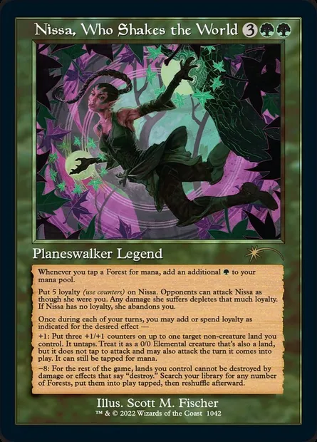 Nissa, Who Shakes the World, Magic card SLD 1042 — Secret Lair Drop set