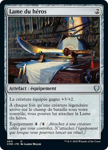Lame du héros, carte Magic CMR 464 — extension Commander Legends