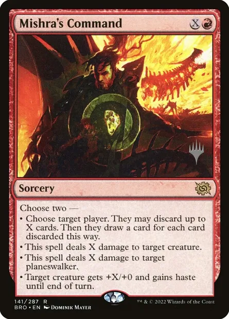 Mishra's Command, Magic card PBRO 141p — The Brothers' War Promos set