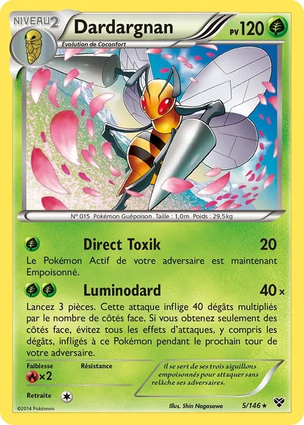 Dardargnan, carte Pokémon XY 5 — extension XY